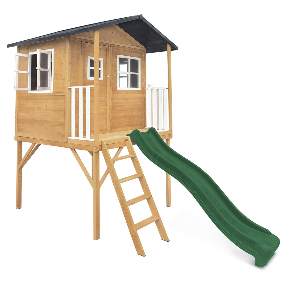 Burleigh Cubby House with 2.2m Slide (Green)