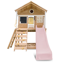 Warrigal Cubby House with 2.2m Slide (Pastel Pink)
