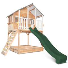 Winchester Cubby House (Elevated 1.2m) with 2.2m Slide (Green)