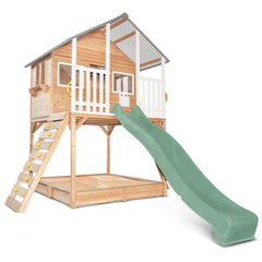 Winchester Cubby House (Elevated 1.2m) with 2.2m Slide (Pastel Green)