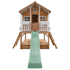 Winchester Cubby House (Elevated 1.2m) with 2.2m Slide (Pastel Green)