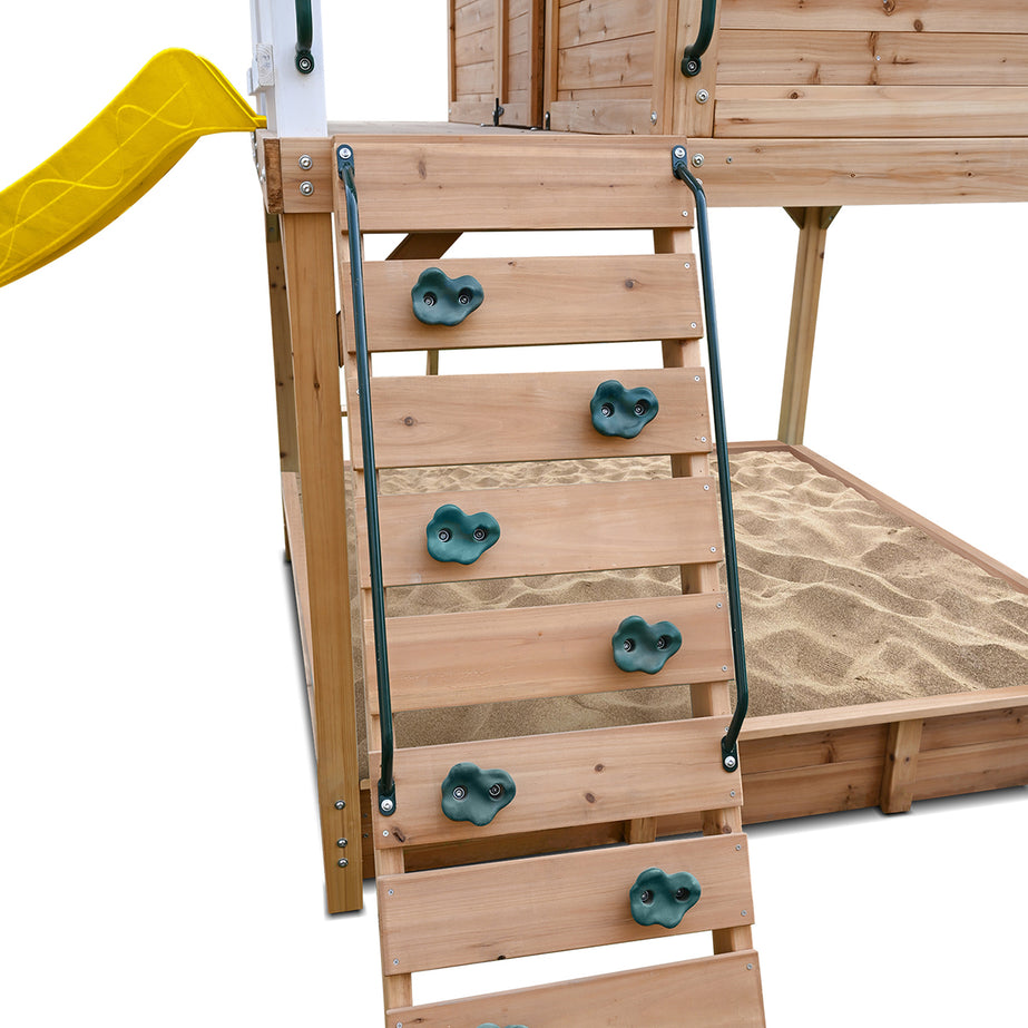 Winchester Cubby House with 1.45m Elevation Platform and 3m Yellow Slide