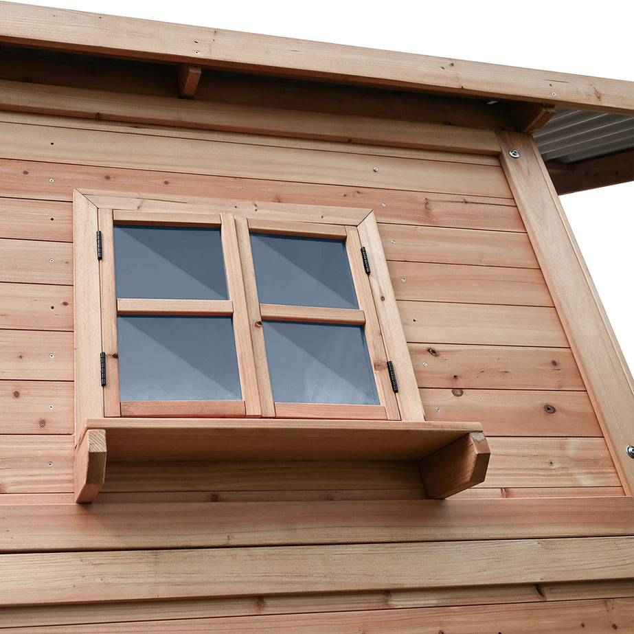 Winchester Cubby House with 1.45m Elevation Platform and 3m Yellow Slide