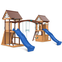 Armadale Swing Set & Playground with Two 2.2m Slide (Blue)