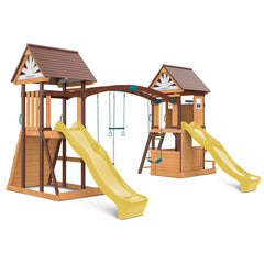 Armadale Swing Set & Playground with Two 2.2m Slide (Yellow)