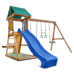 Birmingham Swing Set & Playground with 2.2m Slide (Blue)