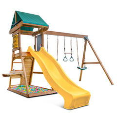 Birmingham Swing Set & Playground with 2.2m Slide (Yellow)