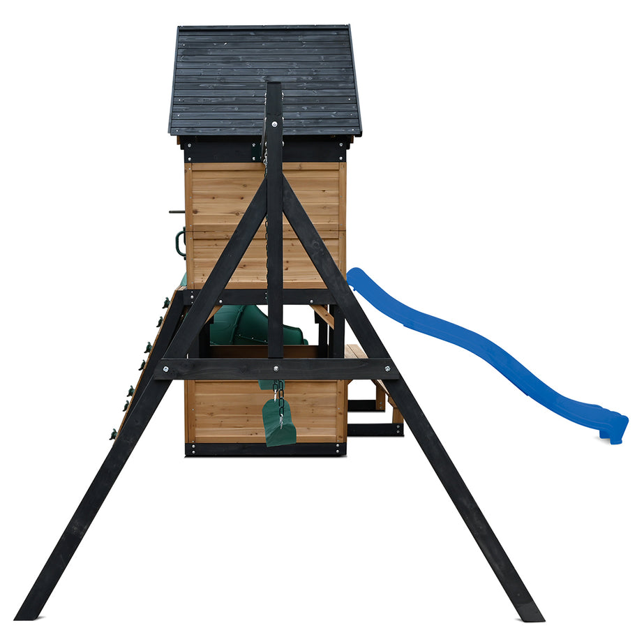 Claremont Swing Set & Playground with 2.2m Slide (Blue)