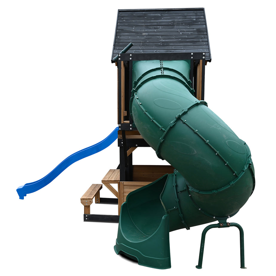 Claremont Swing Set & Playground with 2.2m Slide (Blue)