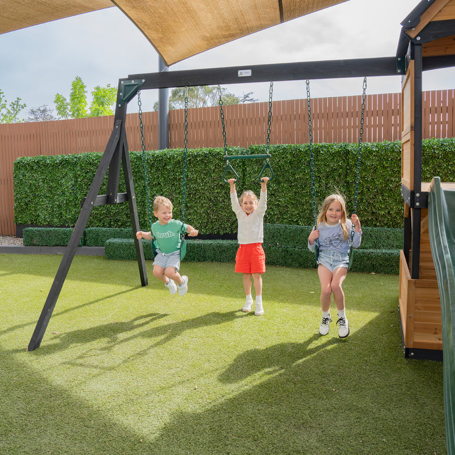 Claremont Swing Set & Playground with 2.2m Slide (Green)