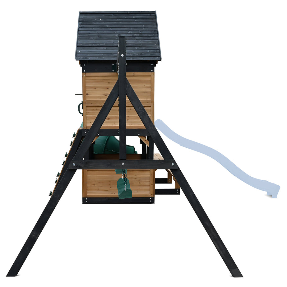 Claremont Swing Set & Playground with 2.2m Slide (Pastel Blue)