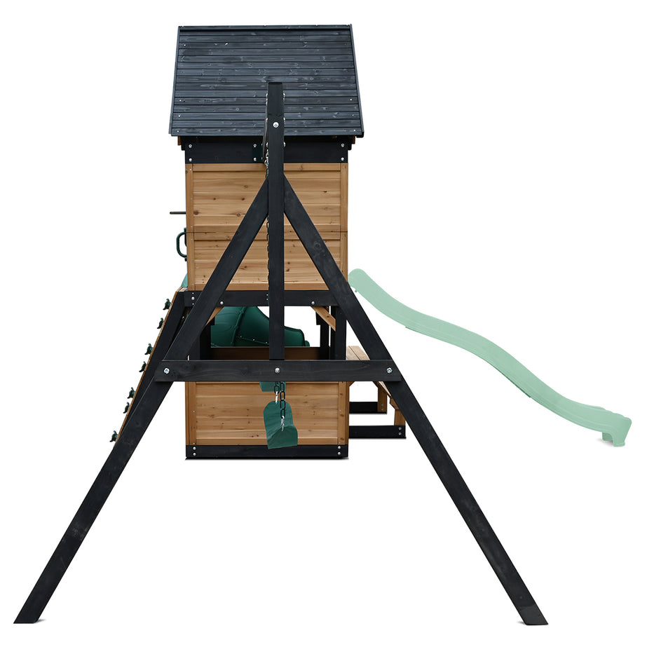 Claremont Swing Set & Playground with 2.2m Slide (Pastel Green)