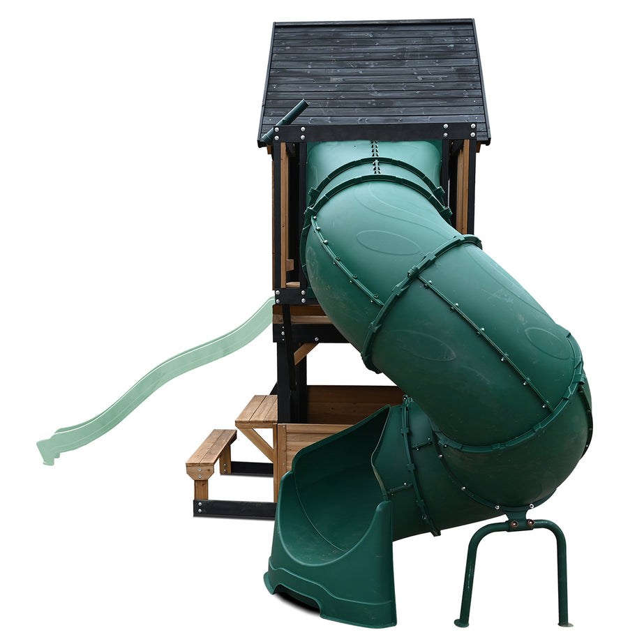 Claremont Swing Set & Playground with 2.2m Slide (Pastel Green)