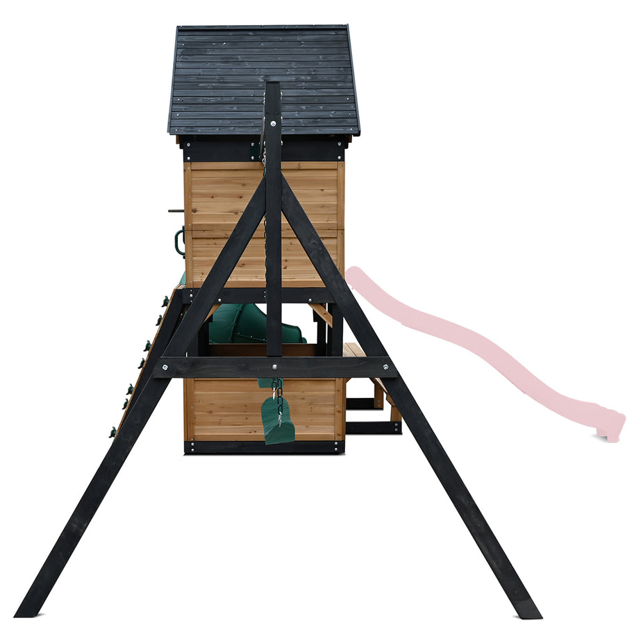 Claremont Swing Set & Playground with 2.2m Slide (Pastel Pink)