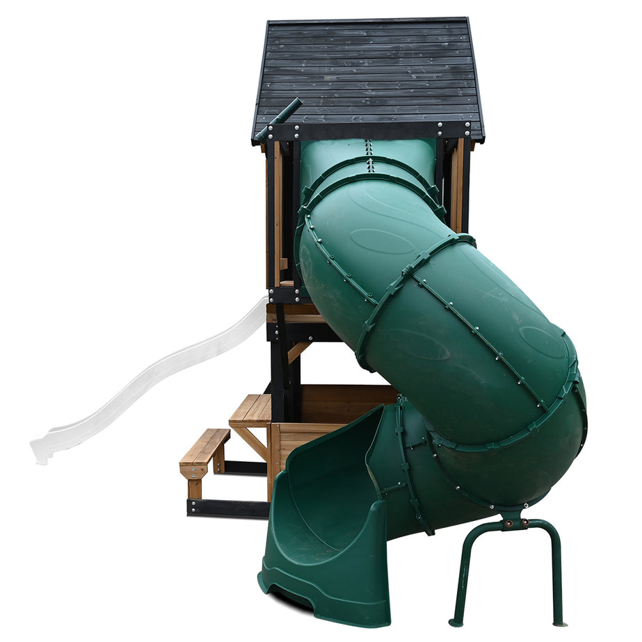 Claremont Swing Set & Playground with 2.2m Slide (White)