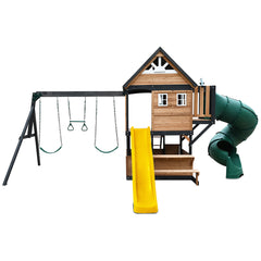 Claremont Swing Set & Playground with 2.2m Slide (Yellow)
