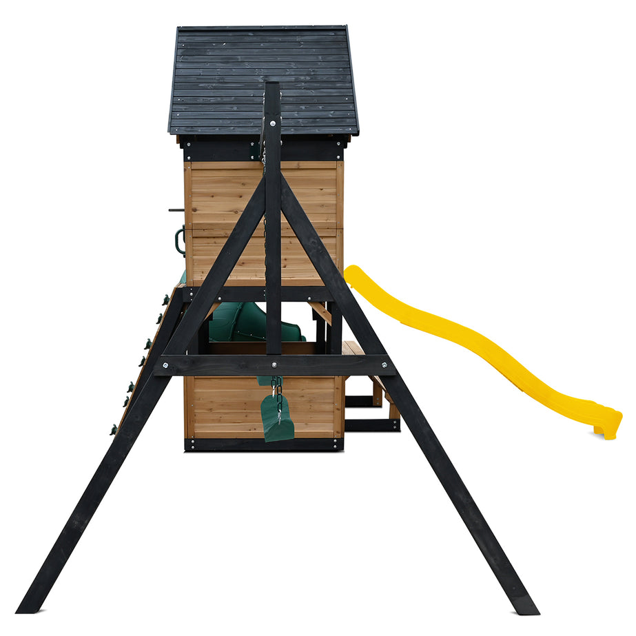 Claremont Swing Set & Playground with 2.2m Slide (Yellow)