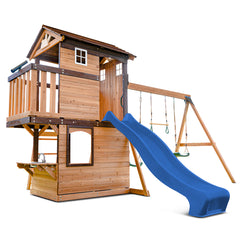 Darlington Swing Set & Playground with 2.2m Slide (Blue)
