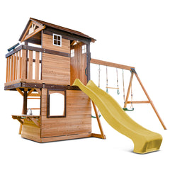 Darlington Swing Set & Playground with 2.2m Slide (Yellow)