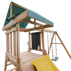 Greenvale Swing Set & Playground with 1.8m Slide (Yellow)