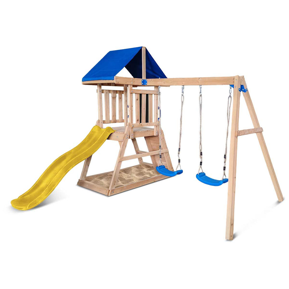 Hazelbrook Swing Set & Playground with 1.8m Slide (Yellow)