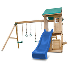Montrose Swing Set & Playground with 2.2m Slide (Blue)