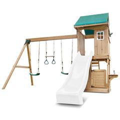 Montrose Swing Set & Playground with 2.2m Slide (White)