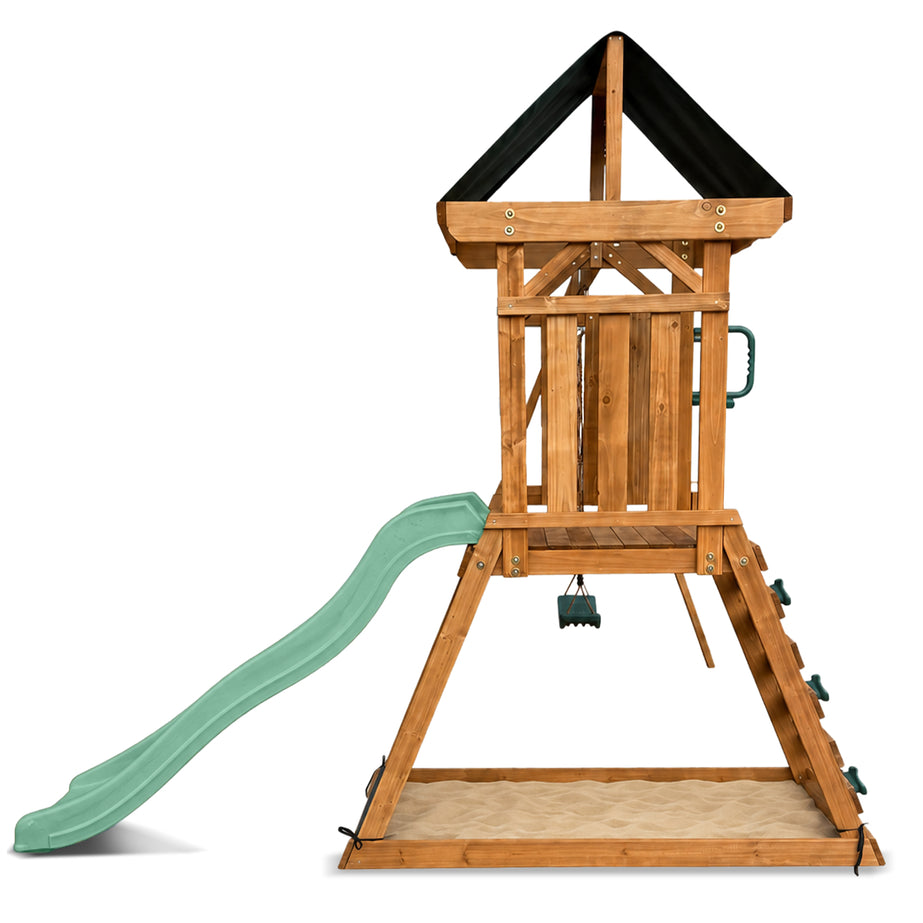 Wattle Play Centre with 1.8m Pastel Green Slide