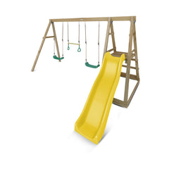 Winston Swing Set with Climb & 1.8m Slide (Yellow)