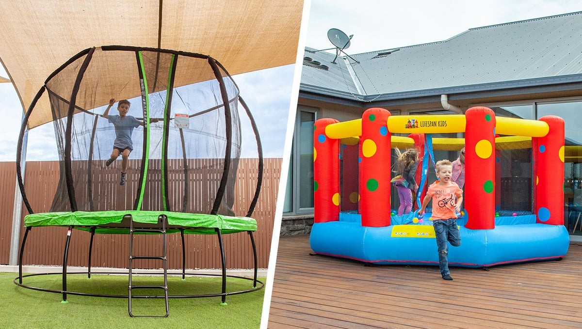 Trampolines vs Inflatables: Which is Best for Your Backyard?