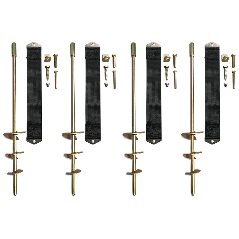 Ground Anchor Kit (Set of 4pcs) For Trampoline, Swing Set, Play Equipment