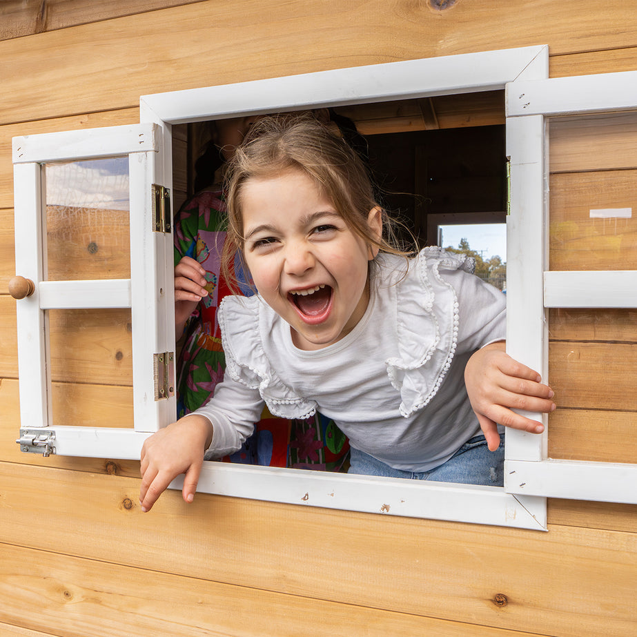 Archie Cubby House (Elevated) with 1.8m Slide (Green)