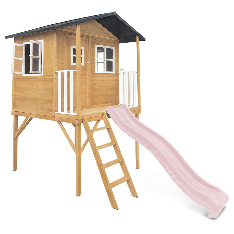 Burleigh Cubby House with 2.2m Slide (Pastel Pink)