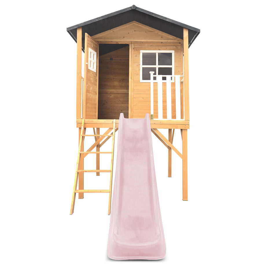 Burleigh Cubby House with 2.2m Slide (Pastel Pink)