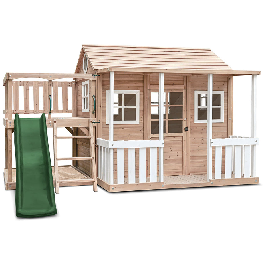 Finley Cubby House with 1.8m Slide (Green)