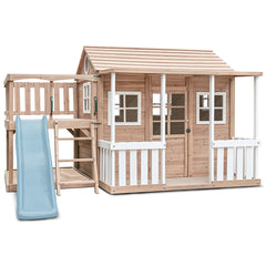 Finley Cubby House with 1.8m Slide (Pastel Blue)