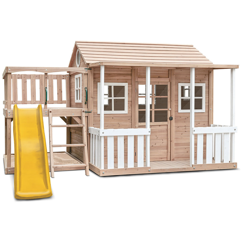 Finley Cubby House with 1.8m Slide (Yellow)