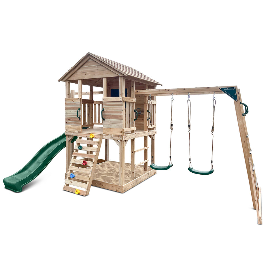 Kingston Cubby House with 2.2m Slide (Green)
