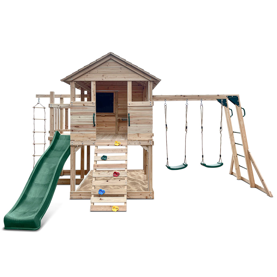 Kingston Cubby House with 2.2m Slide (Green)