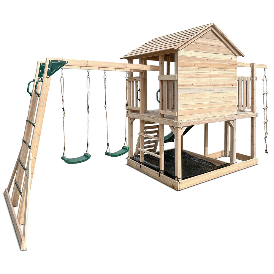 Kingston Cubby House with 2.2m Slide (Green)