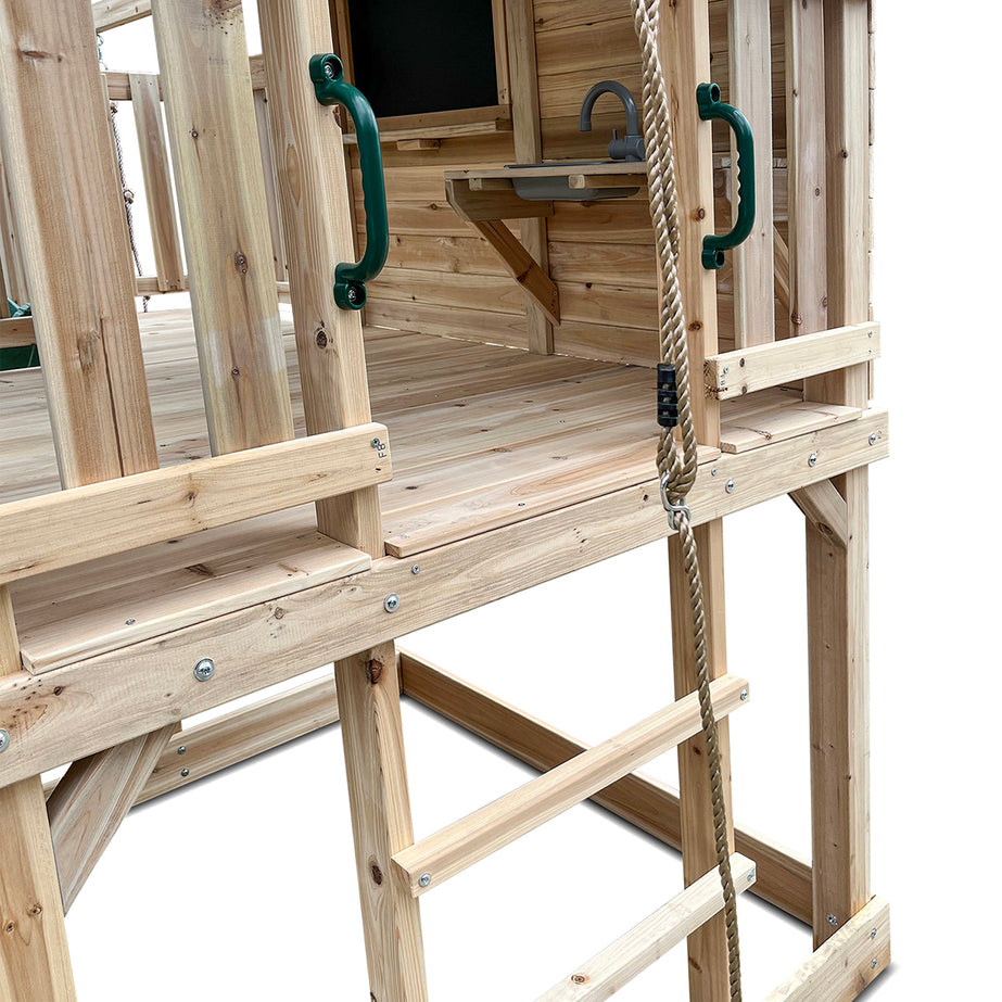 Kingston Cubby House with 2.2m Slide (Green)