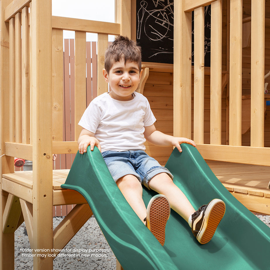 Kingston Cubby House with 2.2m Slide (Green)