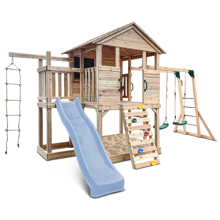 Kingston Cubby House with 2.2m Slide (Pastel Blue)