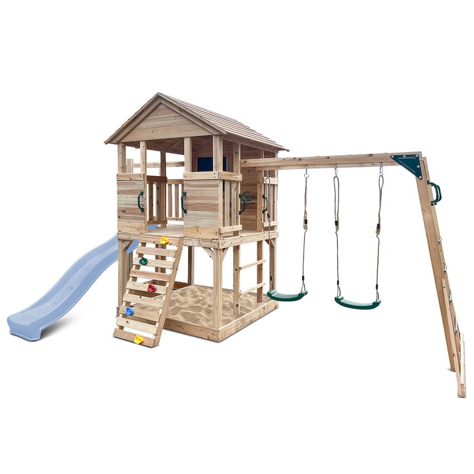 Kingston Cubby House with 2.2m Slide (Pastel Blue)