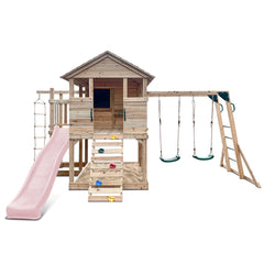 Kingston Cubby House with 2.2m Slide (Pastel Pink)