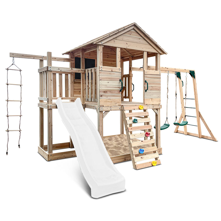 Kingston Cubby House with 2.2m Slide (White)