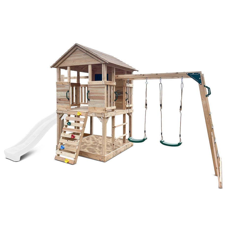 Kingston Cubby House with 2.2m Slide (White)