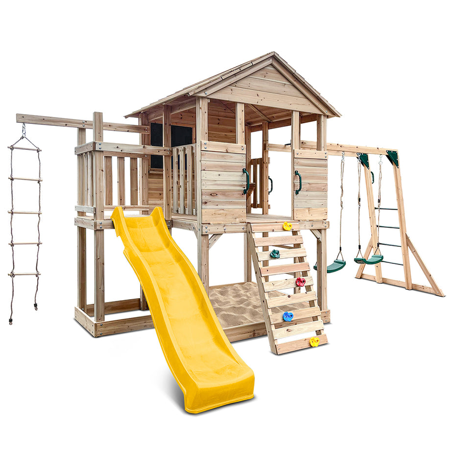 Kingston Cubby House with 2.2m Slide (Yellow)