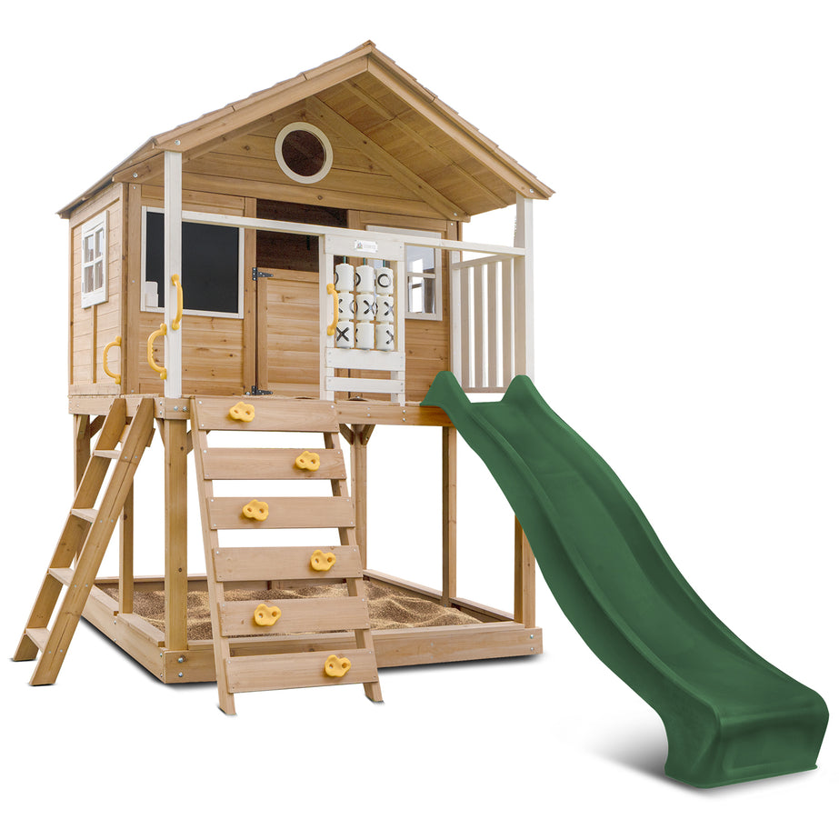 Warrigal Cubby House with 2.2m Slide (Green)