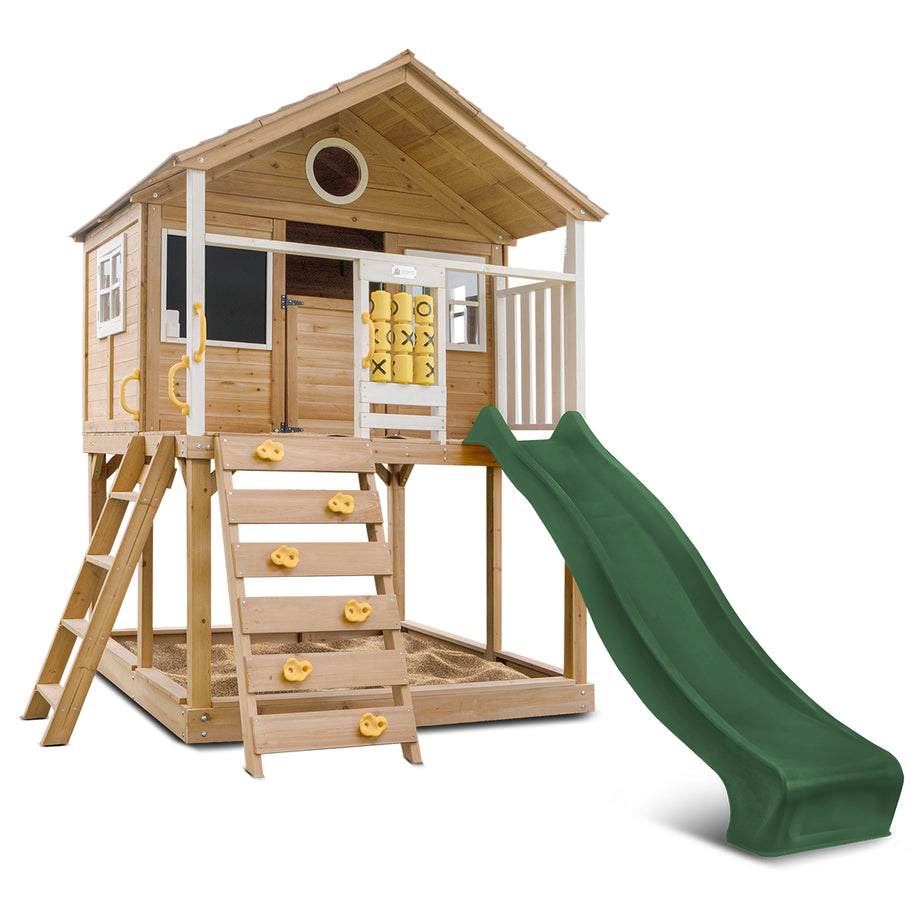 Warrigal Cubby House with 2.2m Slide (Green)